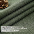 Blackout Loden Thick Linen Curtains 86 Inches Long - Image 2