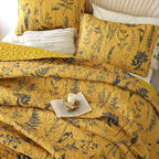JANZAA Quilts Queen Size, Ginger Qulit Bedspread Floral Bedding Set 3 Pcs | - Image 3