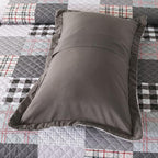Quilt Set 3-Piece Oversized Quilted Bedspread Coverlet Set Grey European - Image 6