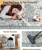 RELEANY Washable Area Rug, Runner 3'x10', Water Repellent, Pet Friendly - Image 5
