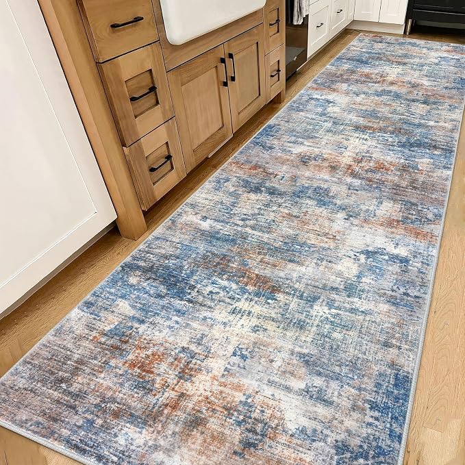 Abstract Runner Rug 3x14 Ft Long Washable Runners - Image 9