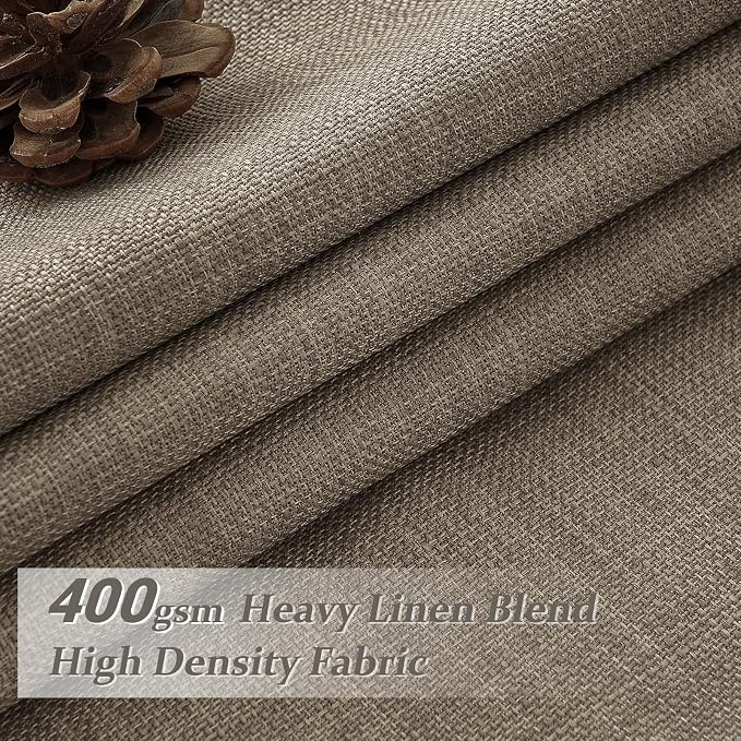 Oak Taupe Extra Long 108 Inch High Ceiling Curtains - Image 2