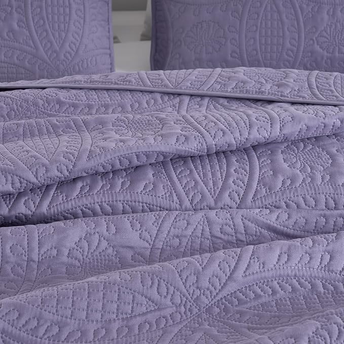 Chezmoi Collection Austin Queen Oversized Bedspread Set, 3-Piece Pinsonic - Image 6