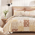 Twin/Twin XL Quilt Set-2 Pieces Soft Bedding Floral Patchwork Coverlet | All by BLOOMHAVEN