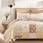Twin/Twin XL Quilt Set-2 Pieces Soft Bedding Floral Patchwork Coverlet | All by BLOOMHAVEN