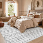 cotiled Boho 8x10 Area Rugs for Living Room: Large Moroccan Washable Rug | - Image 6