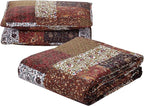 SLPR - Red Riches Patchwork Quilt Set, Fall Bedding, King - Image 5