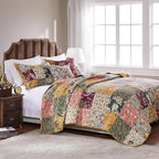 Greenland Home Antique Chic 100% Cotton Authentic Patchwork Quilt Set, - Image 5