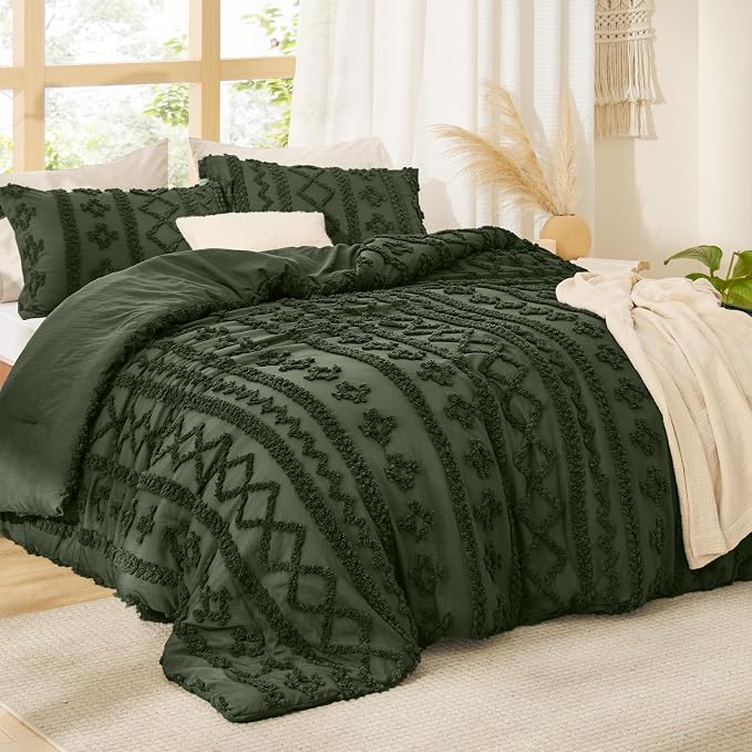 Bedsure Tufted Boho Comforter Set Queen Size - Image 7