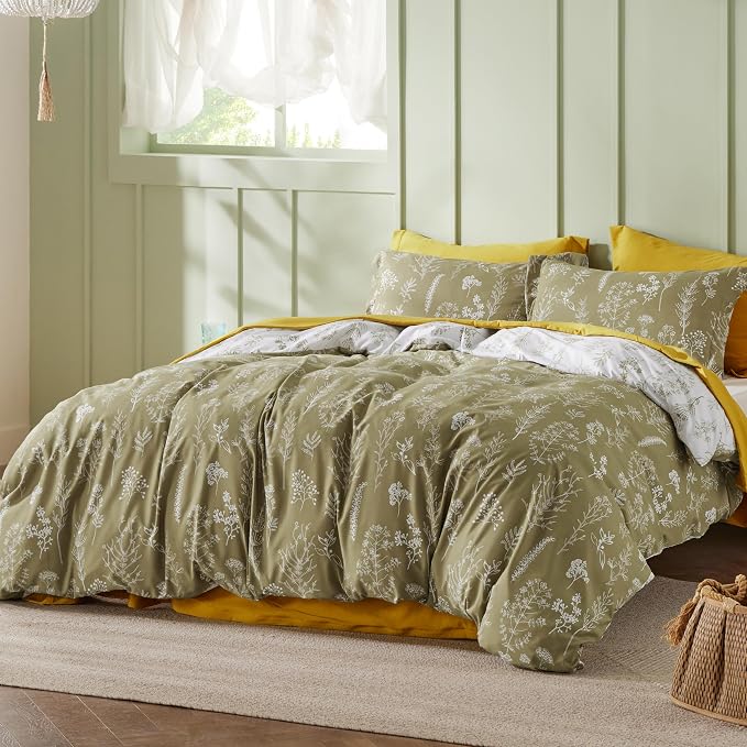Bedsure Olive Green King Comforter Set - Image 2