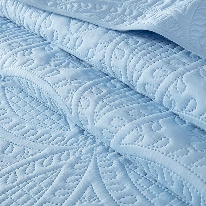 Chezmoi Collection Austin 3-Piece Oversized Bedspread Coverlet Set | Oversized - Image 4