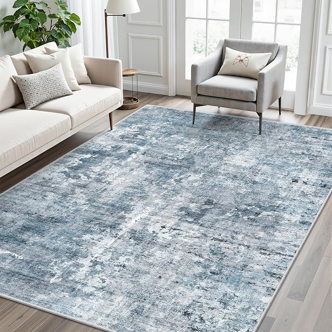 Soalmost Abstract Rug 5x7 Washable Area Rugs - Image 2