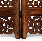 Lightnpro 4 Panel Empress Bloom Wooden Room Divider 64" x 48" Hand-Carved - Image 4