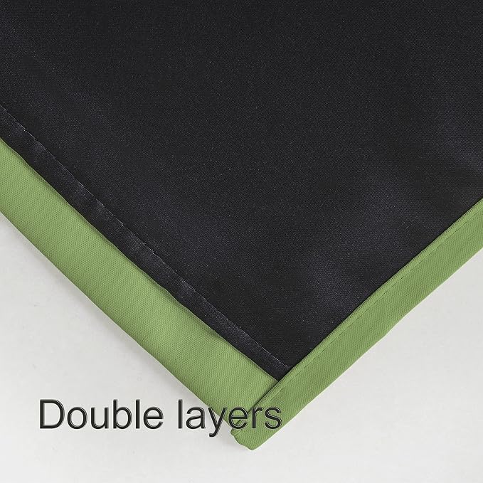 100% Blackout Light Green Curtains - Image 4