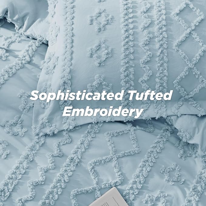 Bedsure Tufted Boho Comforter Set Full Size - Image 4