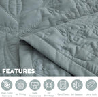 HZ & HY Oversized King Bedspreads 128x120, 5-Piece Quilt Set, Lightweight - Image 7