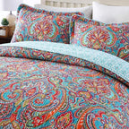 3-Piece Bedspread Quilt Set Oversized Reversible Quilted Bedding Cotton - Image 2