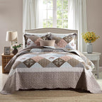 Etwel Lightweight Patchwork King Size Quilt Set - Image 9