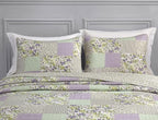 Chezmoi Collection Daisy 3-Piece Printed Patchwork Quilt Set - Image 3