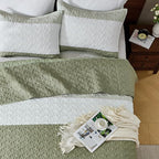 King Size Quilt Set Weat Green - Image 4