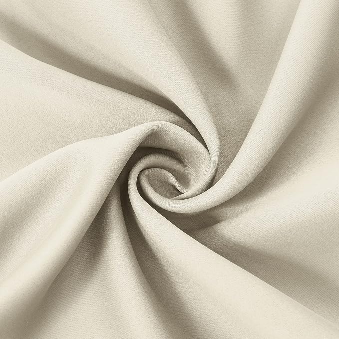 Total Blackout Light Beige Curtains - Image 6