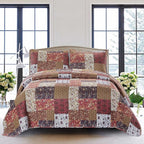 SLPR - Red Riches Patchwork Quilt Set, Fall Bedding, King by SLPR