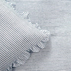 Lush Decor Ticking Stripe Bedspread King Size 3 Piece Set Navy - Image 4