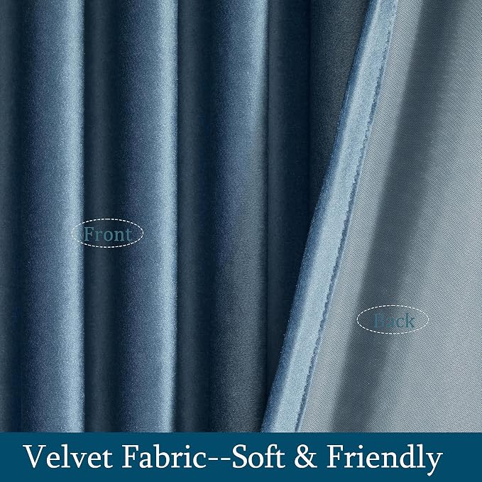 PRIMROSE Velvet Curtains 72 inch Long - Image 4