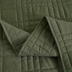 Chezmoi Collection Kingston King Size Bedspread Set, 3-Piece Olive Green - Image 7