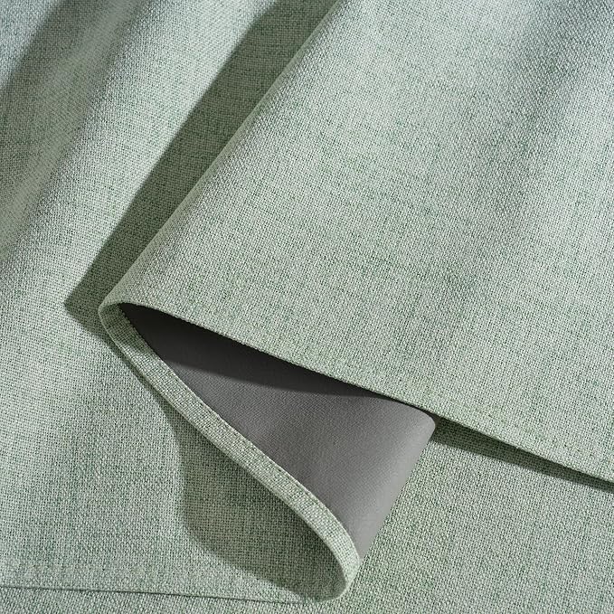 RYB HOME Sage Green 100% Blackout Curtains 96 Inch Long - Image 4